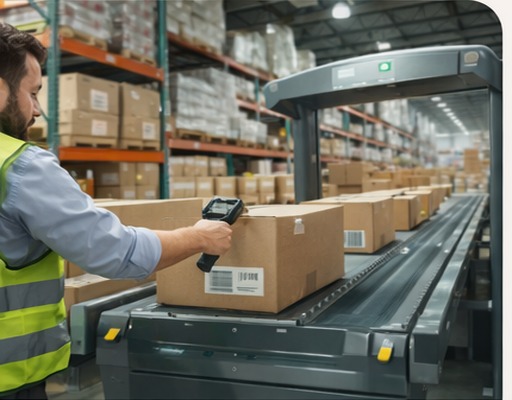 Warehouse inventory prepared for B2B distribution